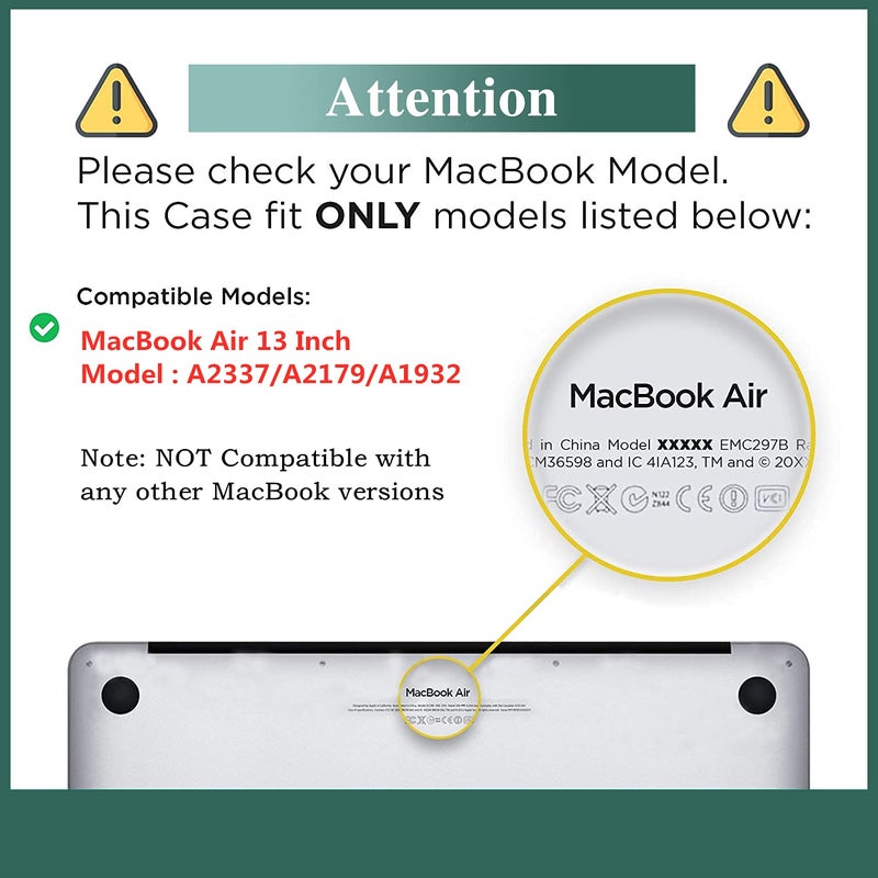 Funut Compatible with MacBook Air 13 inch Case 2021 2020 2019 2018 Model A2337 M1 A2179 A1932 Plastic Hard Shell Case Protective Cover for MacBook Air 13 with Touch ID, Starry Night - Image 2